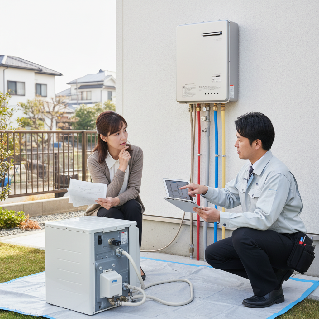 給湯器交換費用の内訳と注意点に関する画像