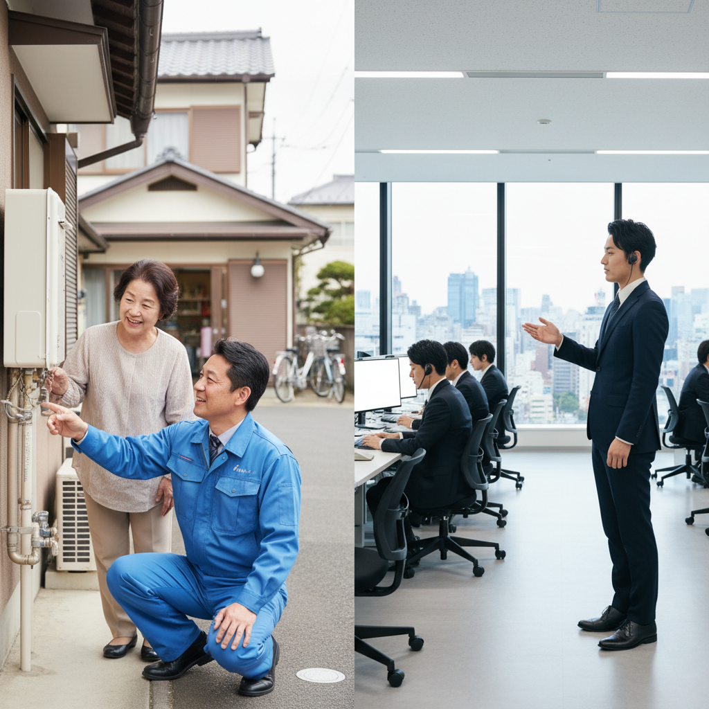 地域密着型と大手業者の違いに関する画像