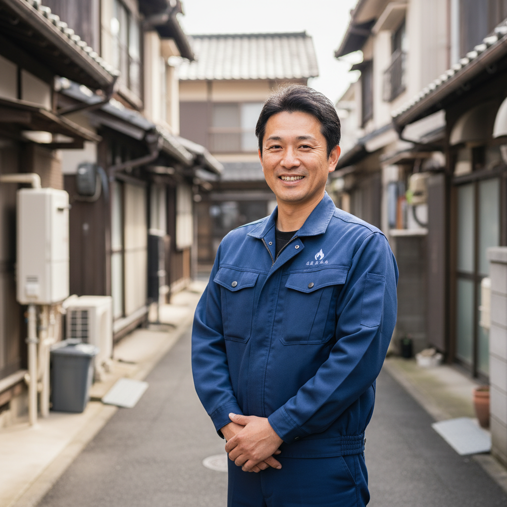 春日部の給湯器・ボイラー専門の職人