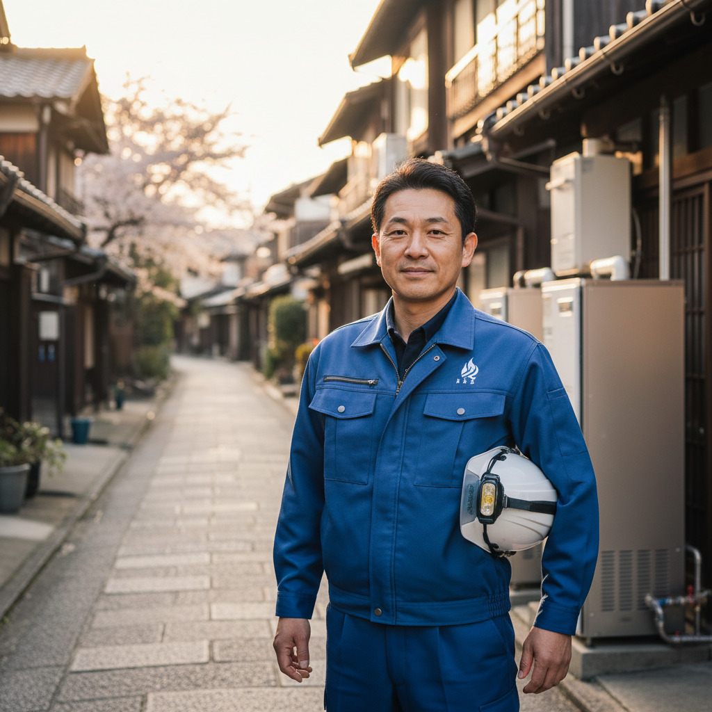 狭山の給湯器・ボイラー専門の職人