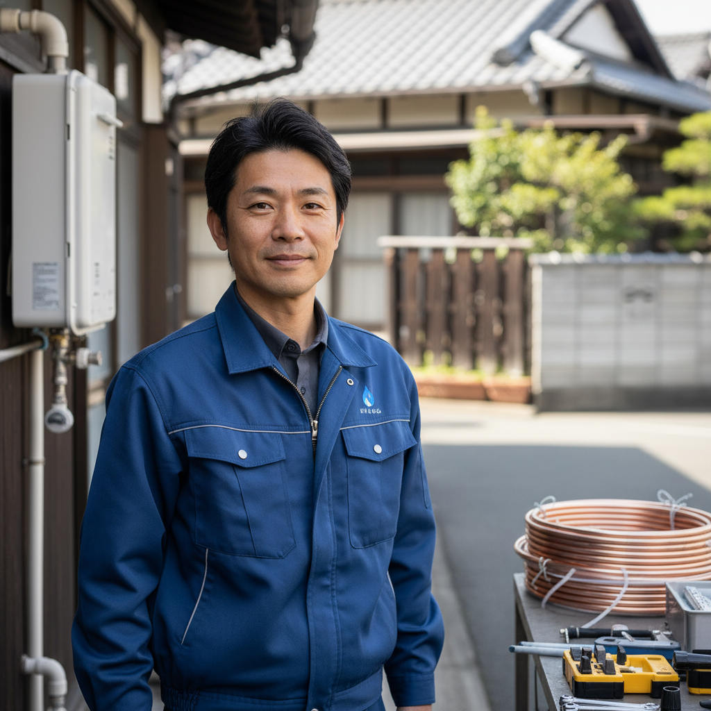 鴻巣の給湯器・ボイラー専門の職人