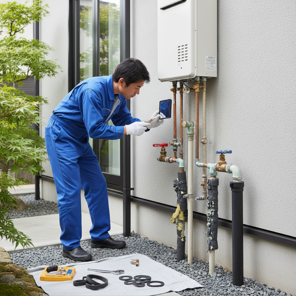 給湯器配管の交換費用と注意点に関する画像