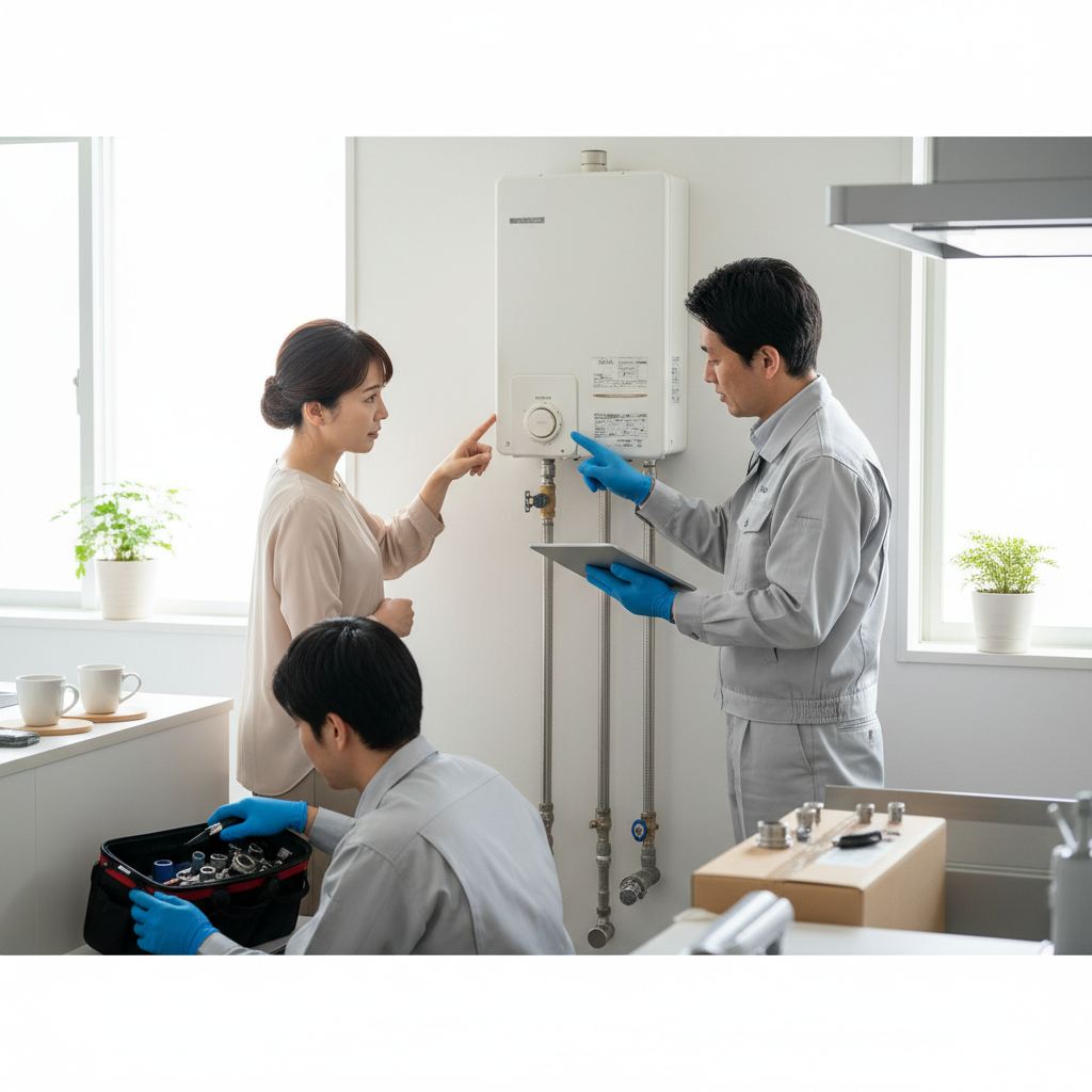 給湯器交換を早い対応で完了させるためのポイントに関する画像