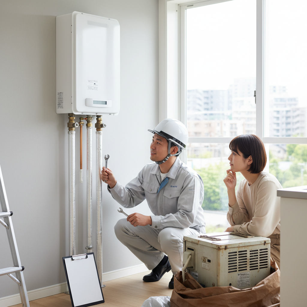 給湯器本体と工事費を含めた適正価格の目安に関する画像