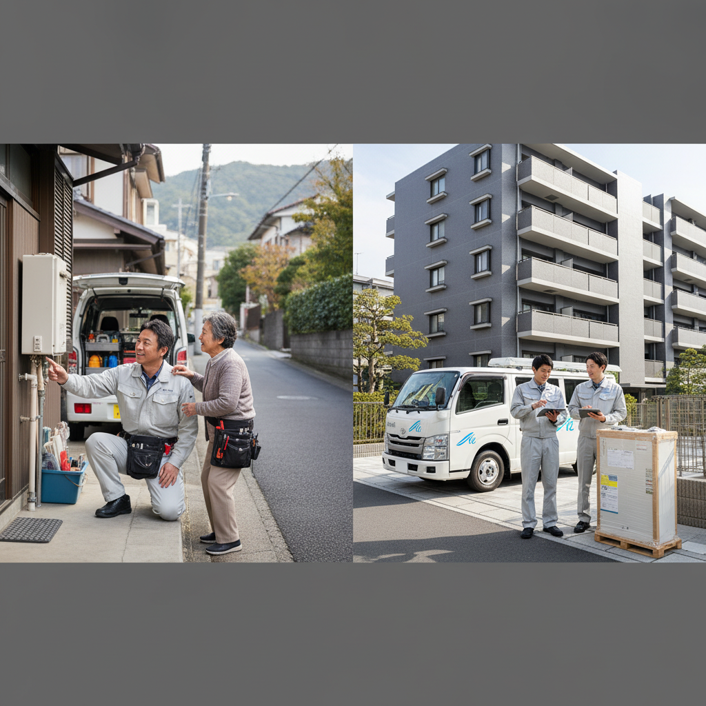 地域密着型の職人と大手業者の違いに関する画像