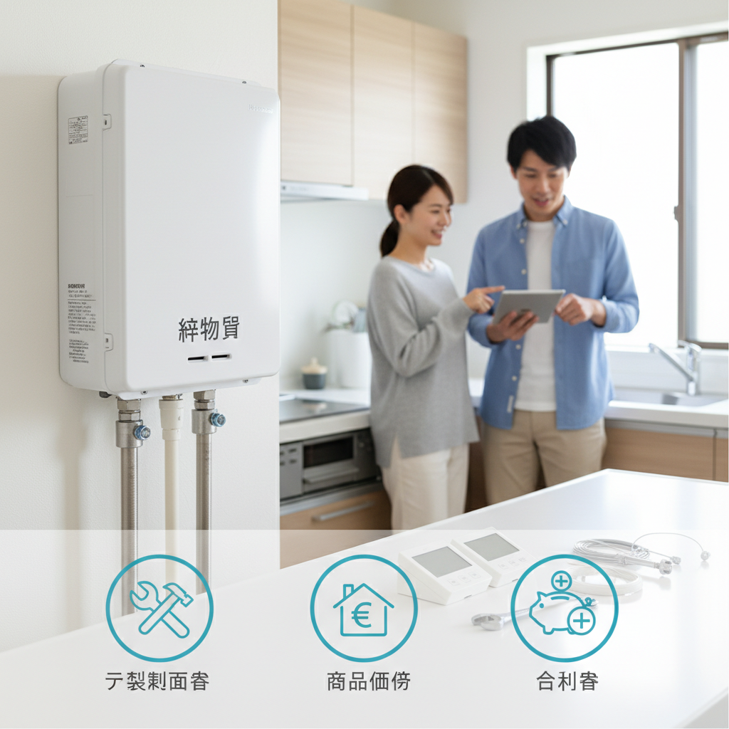給湯器交換の費用内訳と適正価格に関する画像