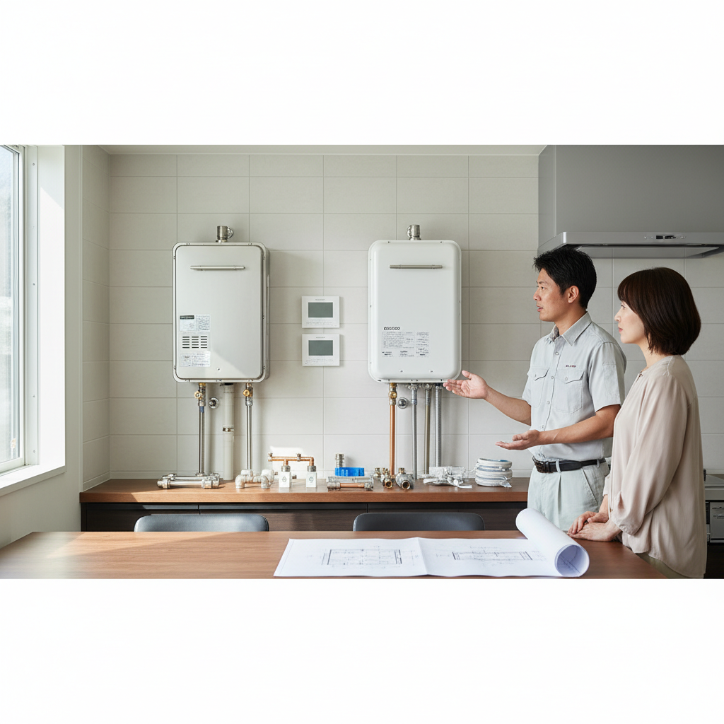 給湯器の種類と本体価格の相場に関する画像