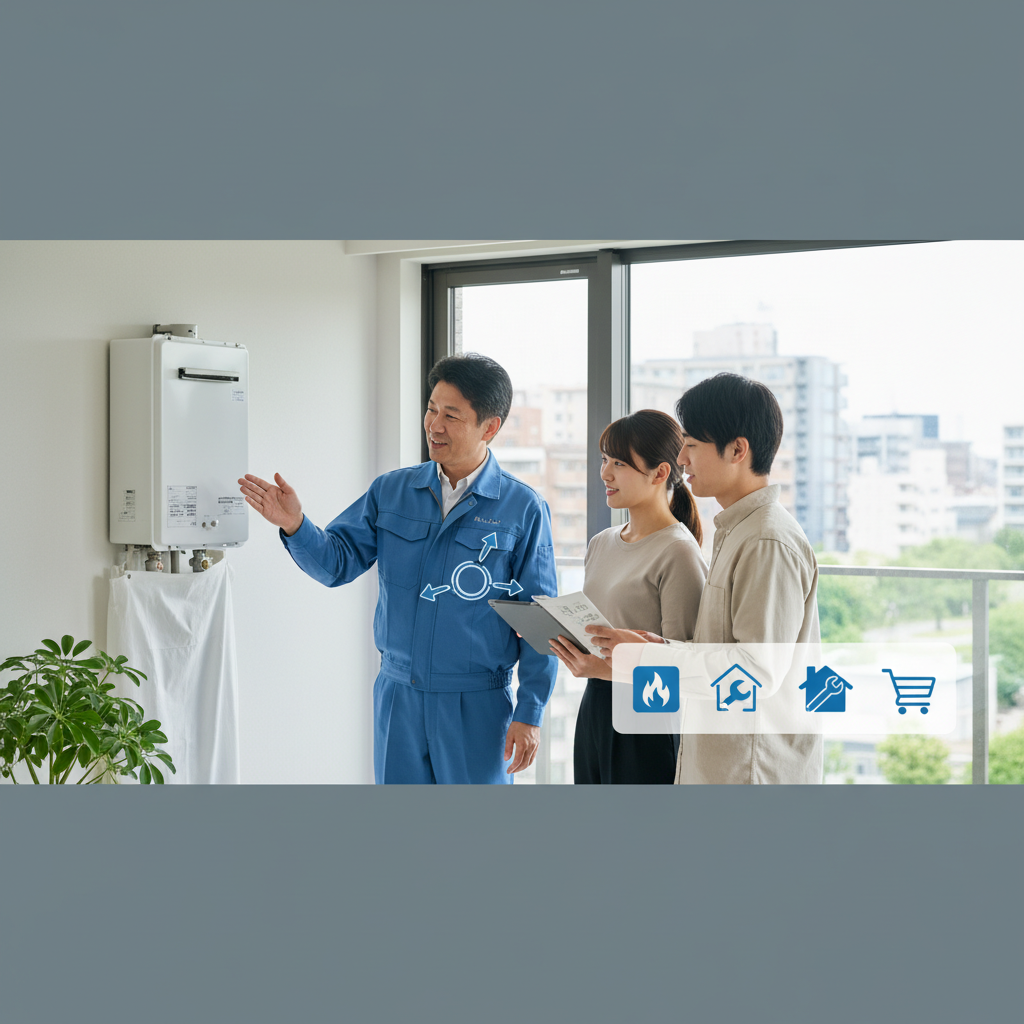 給湯器交換 どこに 頼む？大手・ガス会社・地域密着店の違いに関する画像