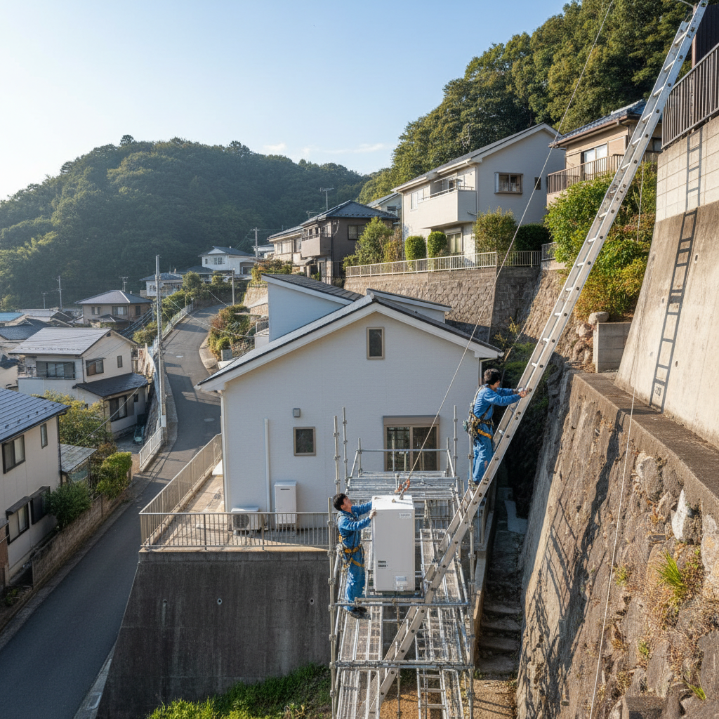 麻生区特有の設置環境と施工事例に関する画像
