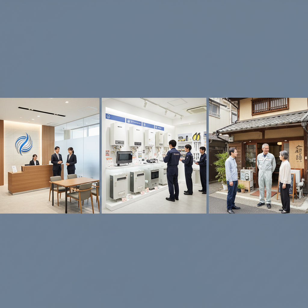 給湯器 販売店の種類と特徴に関する画像