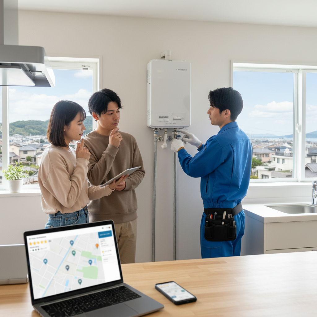給湯器交換 横須賀市 口コミや評判のチェック方法に関する画像