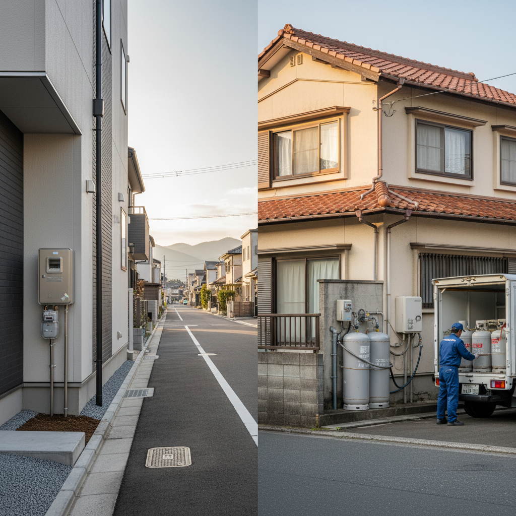 小田原市でのプロパンガスと都市ガスの違いに関する画像
