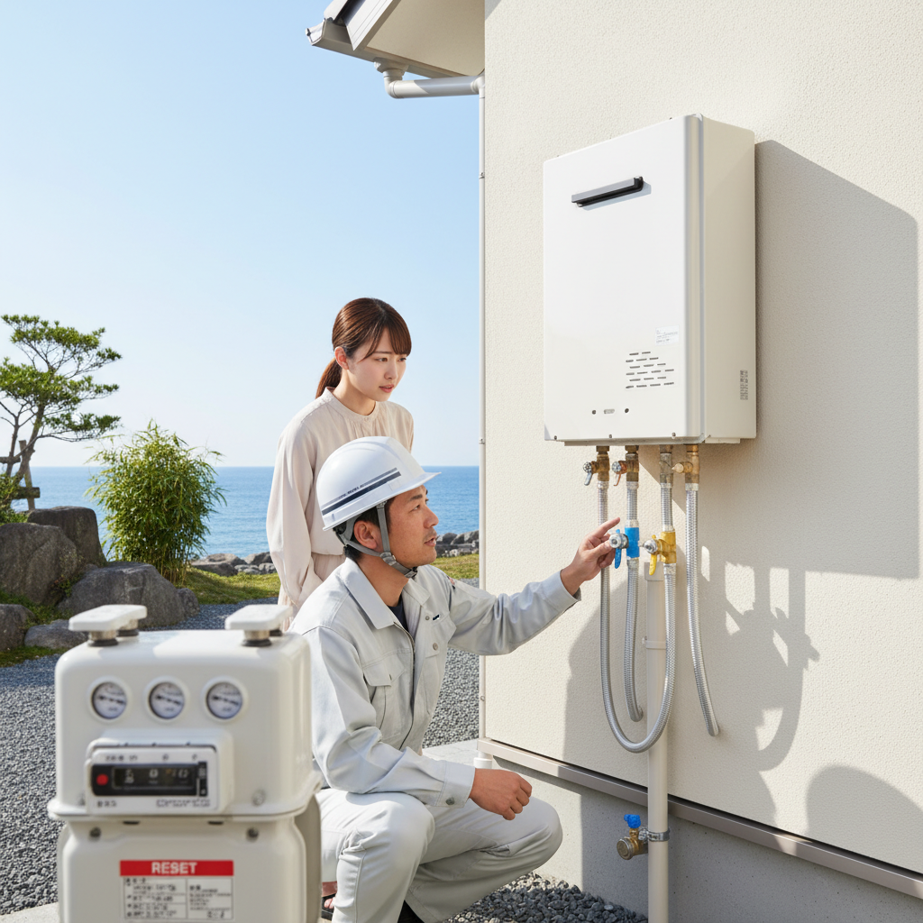 給湯器交換後にお湯が出ないトラブルの原因と対処法に関する画像