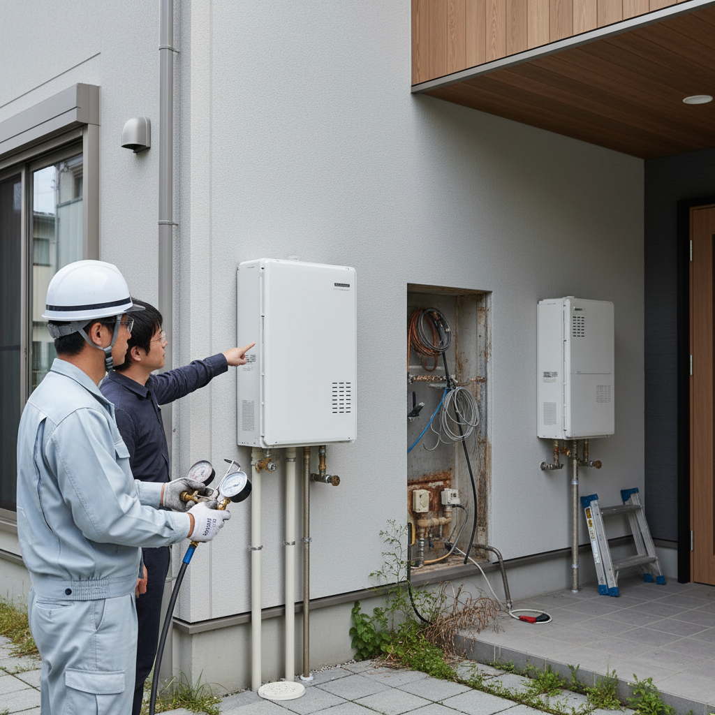 給湯器交換における無資格業者のリスクと見分け方に関する画像