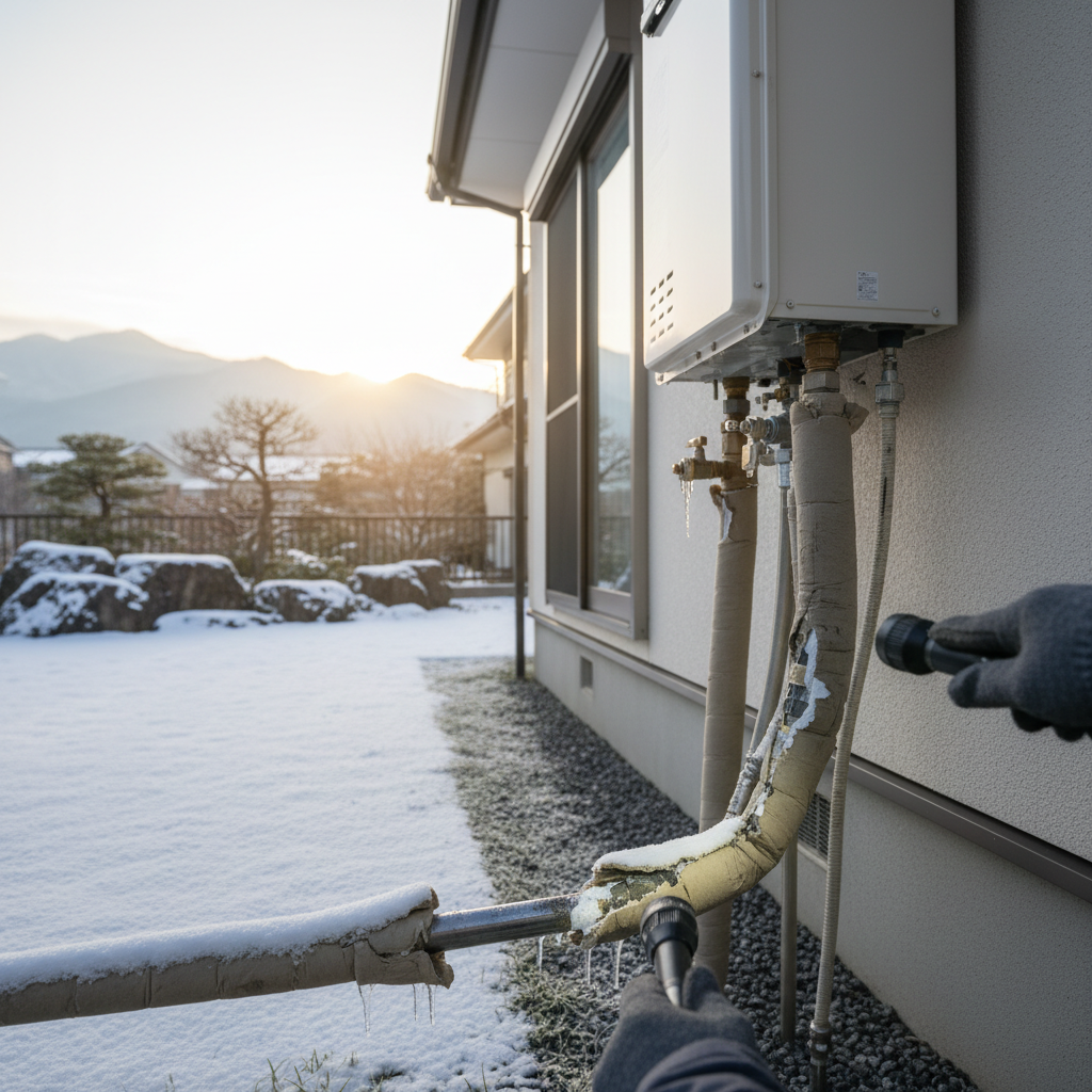 冬場の凍結対策と設置環境の確認に関する画像