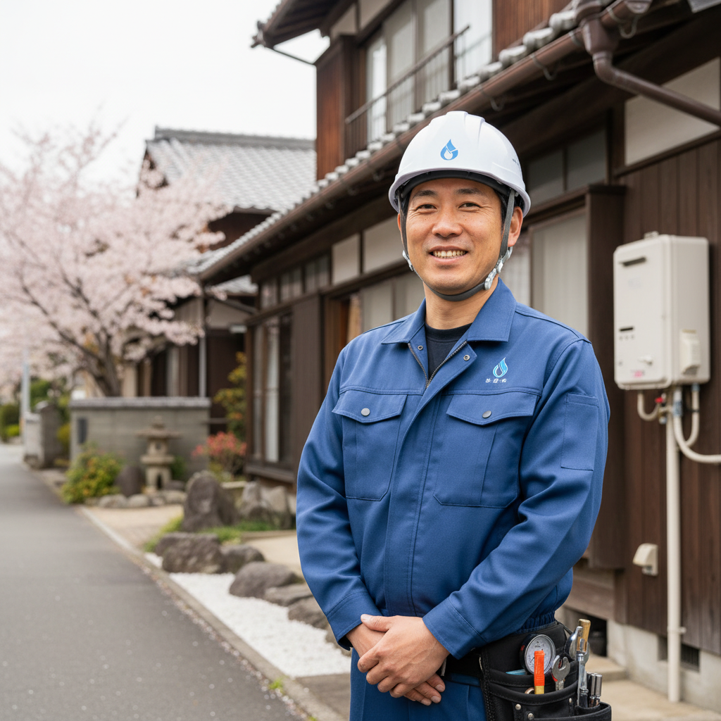 座間の給湯器・ボイラー専門の職人