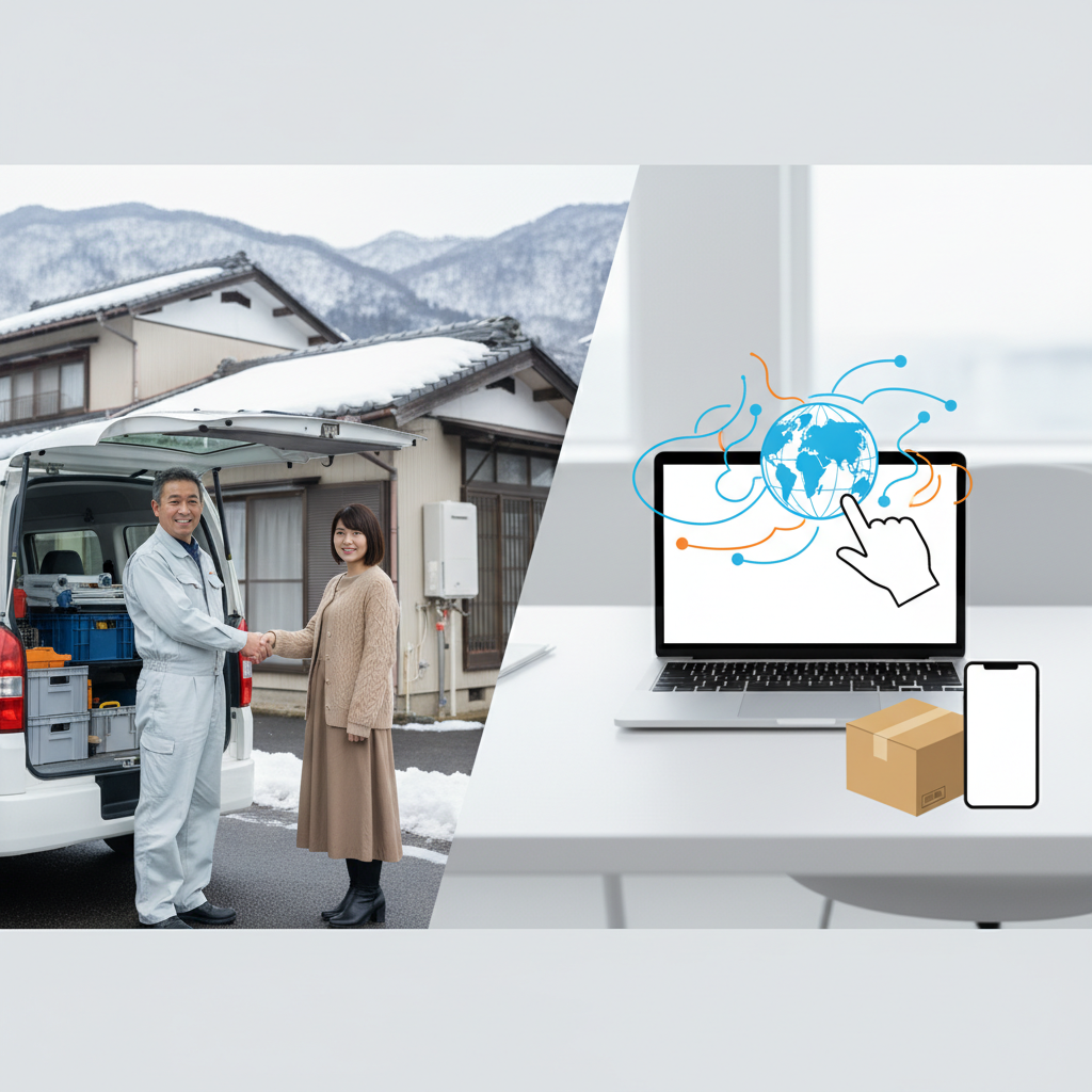 地元密着の業者と大手ネット業者の違いに関する画像