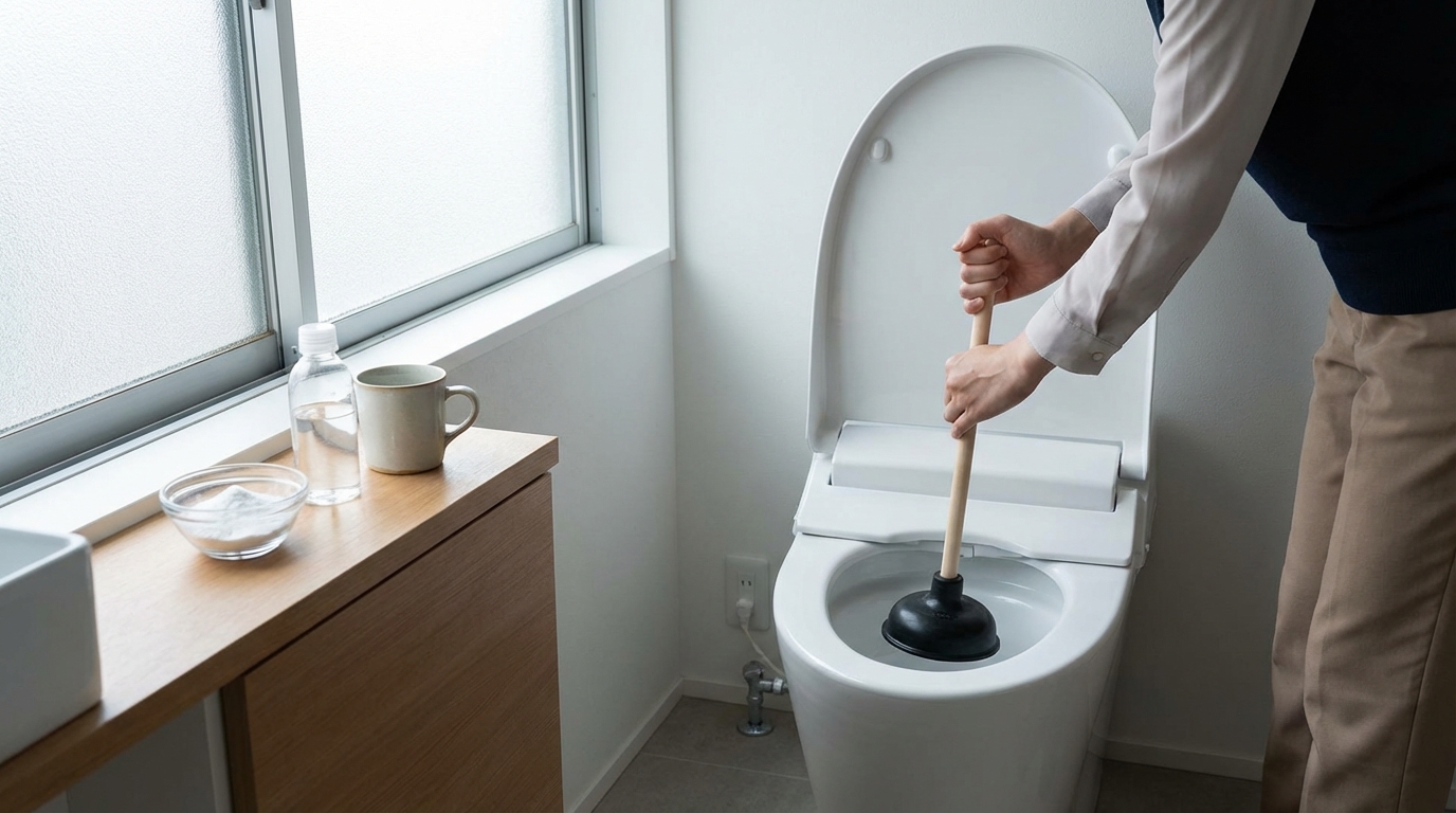 自分でできるトイレつまりの解消方法とは？に関する画像