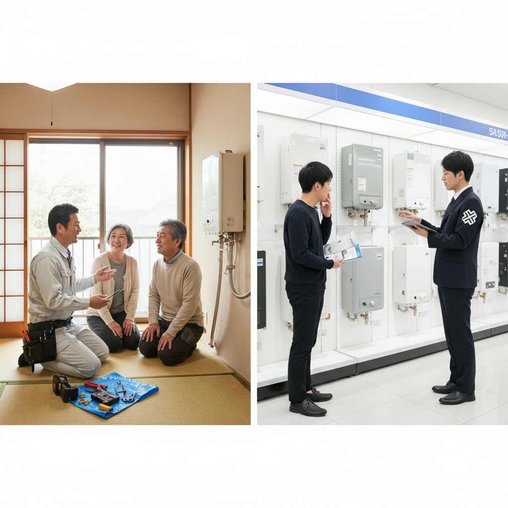 地域密着の職人と大手業者の違いに関する画像