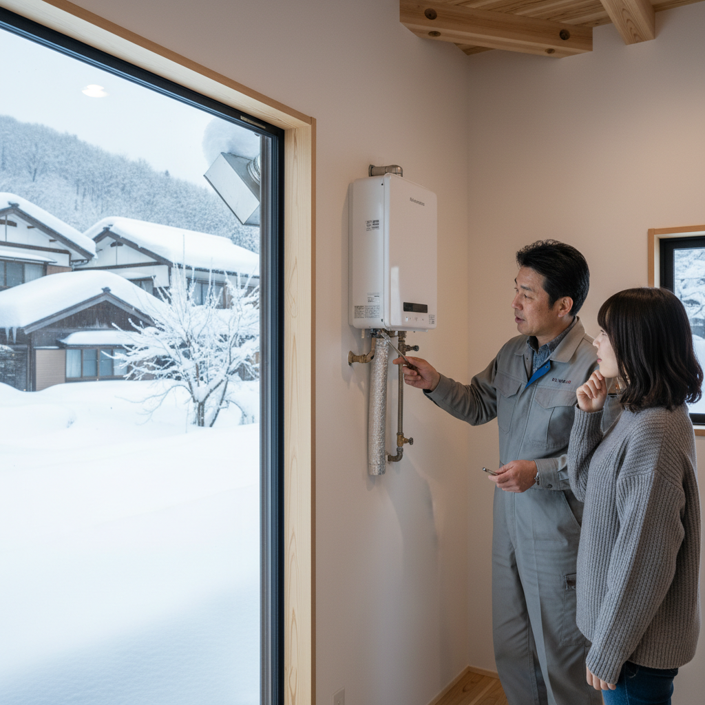 妙高市の気候と給湯器への影響に関する画像