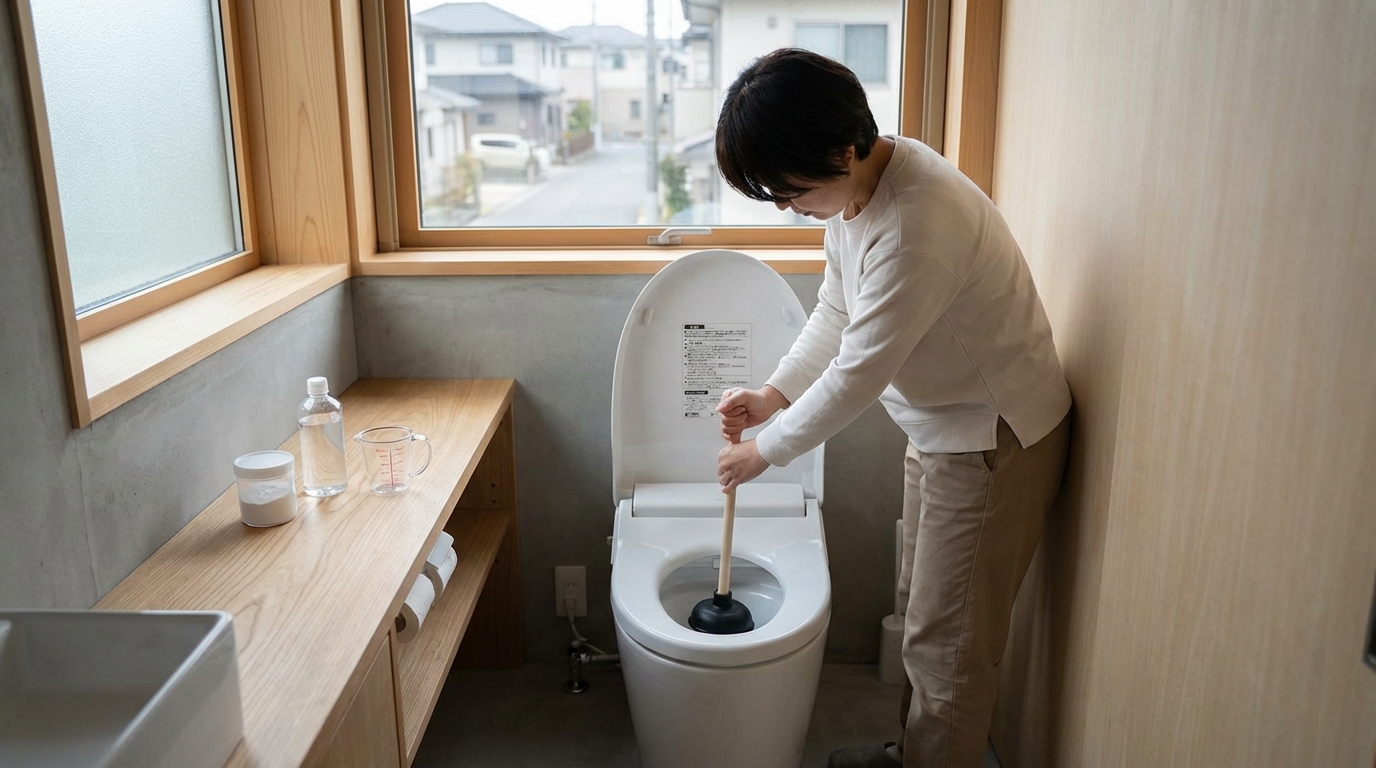 自分でできるトイレつまりの解消方法とは？に関する画像