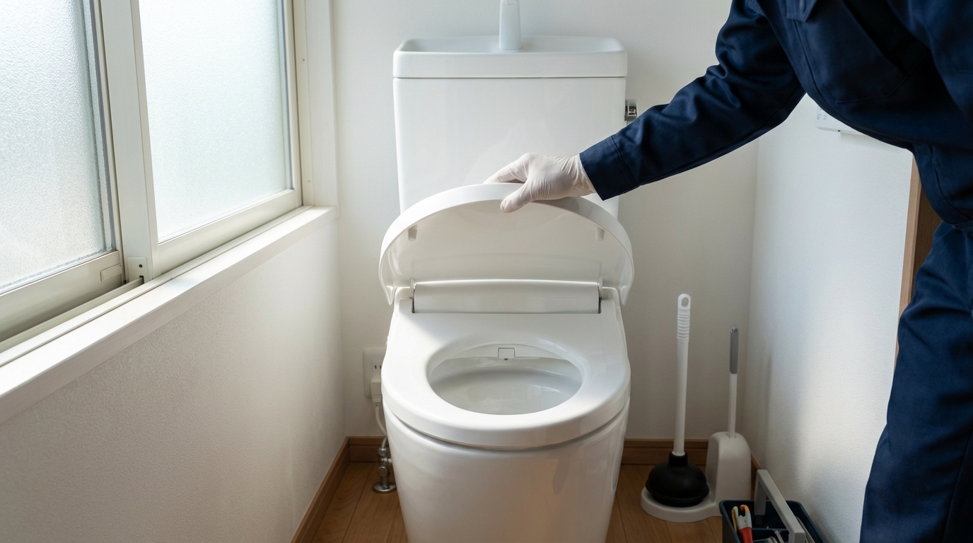 トイレつまりが起きたらまず何を確認すべきですか？に関する画像