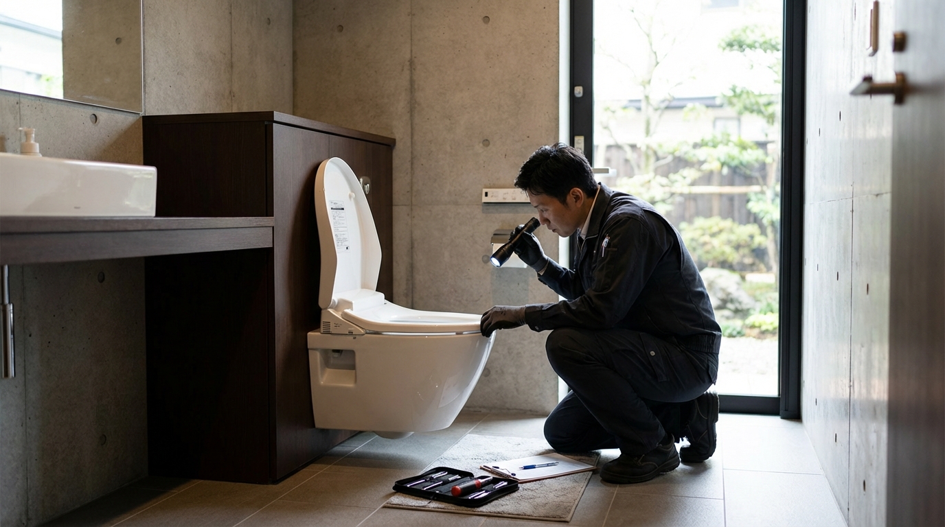 トイレつまりが起きたらまず何を確認すべきですか？に関する画像