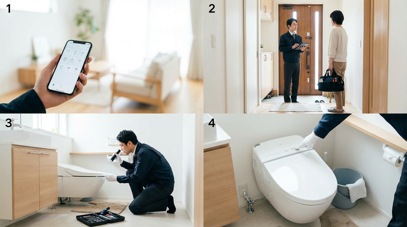 ご依頼から修理完了までの流れに関する画像