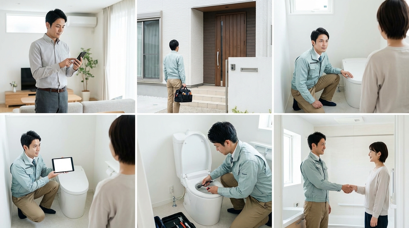 ご依頼から修理完了までの流れに関する画像