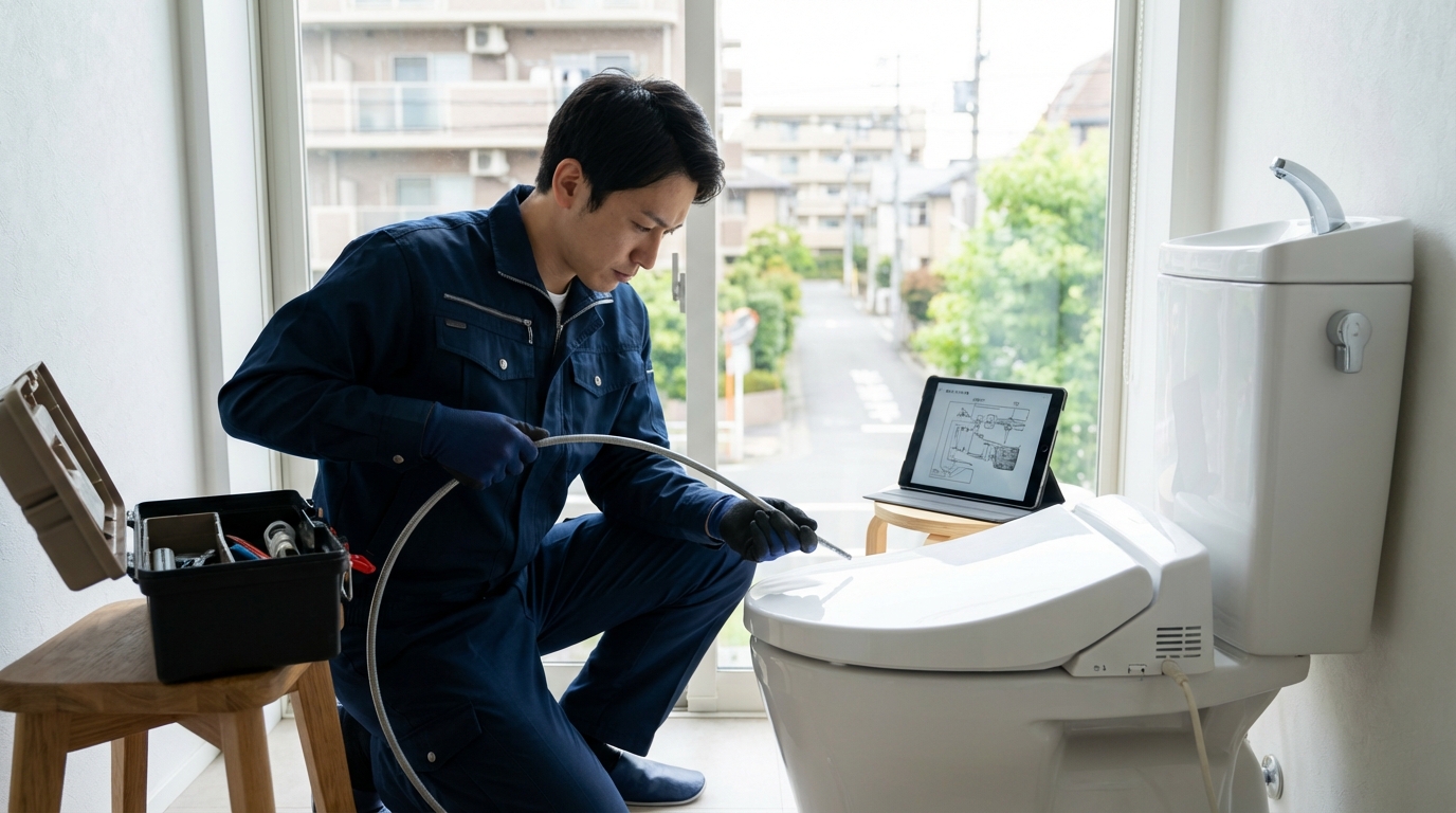 岡山市北区でのトイレつまり修理修理料金に関する画像