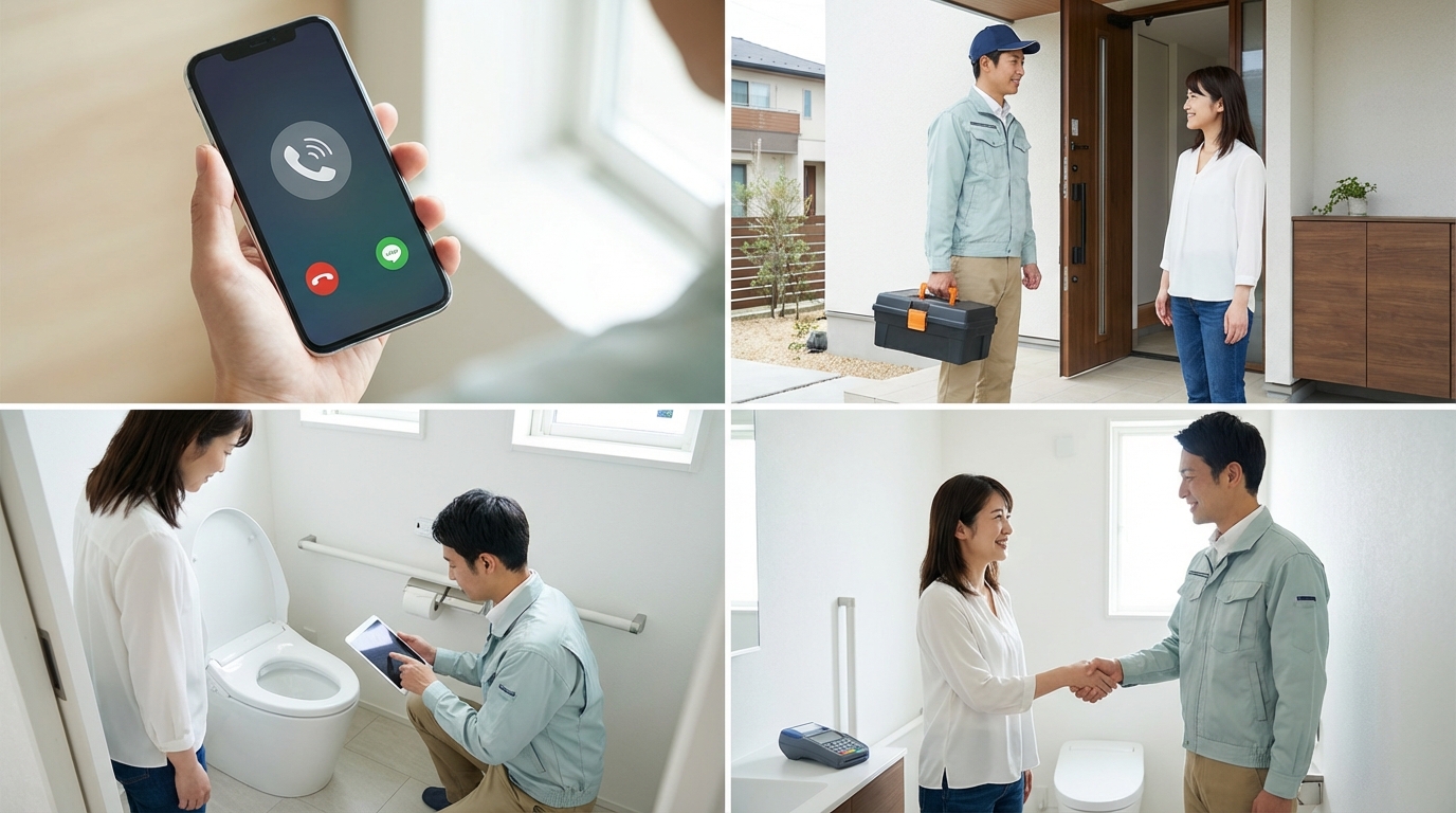 ご依頼から修理完了までの流れに関する画像