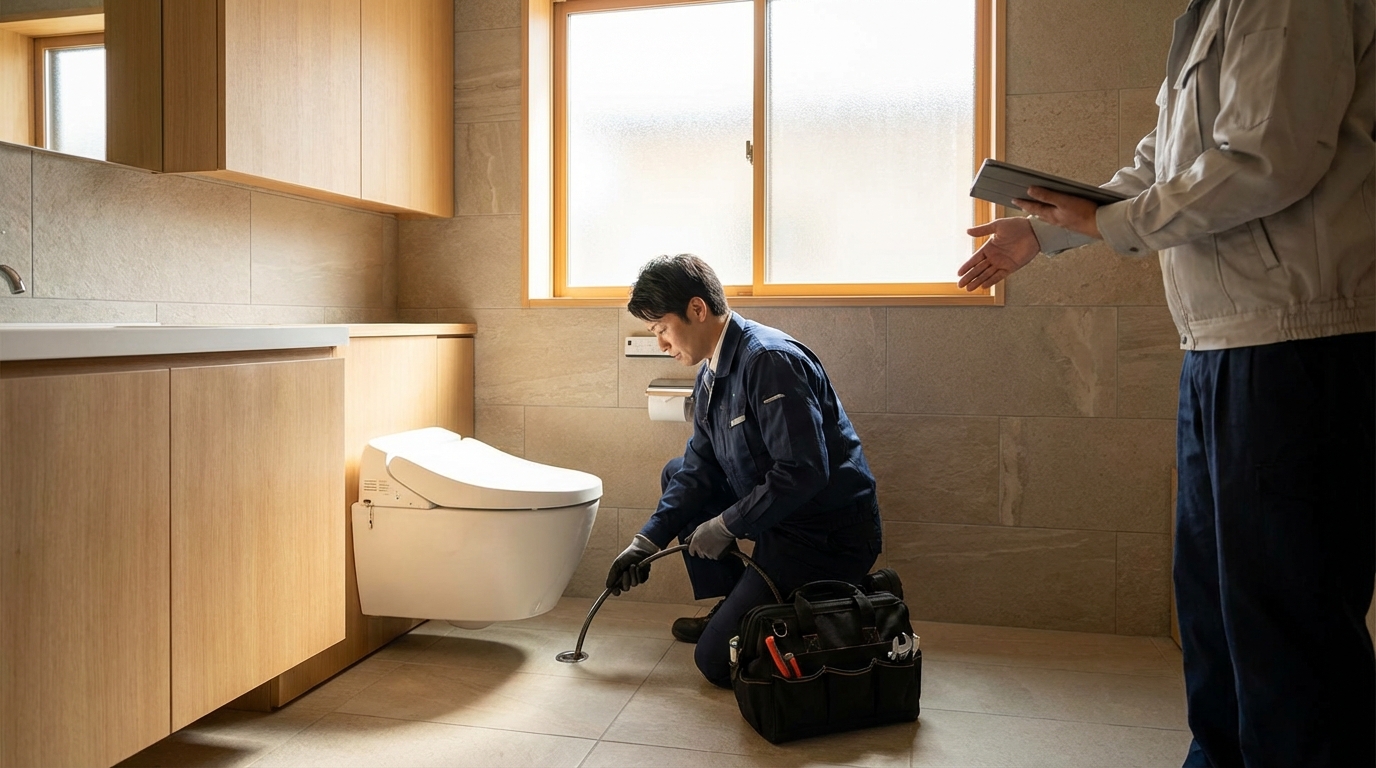 岡山市南区でのトイレつまり修理修理料金に関する画像