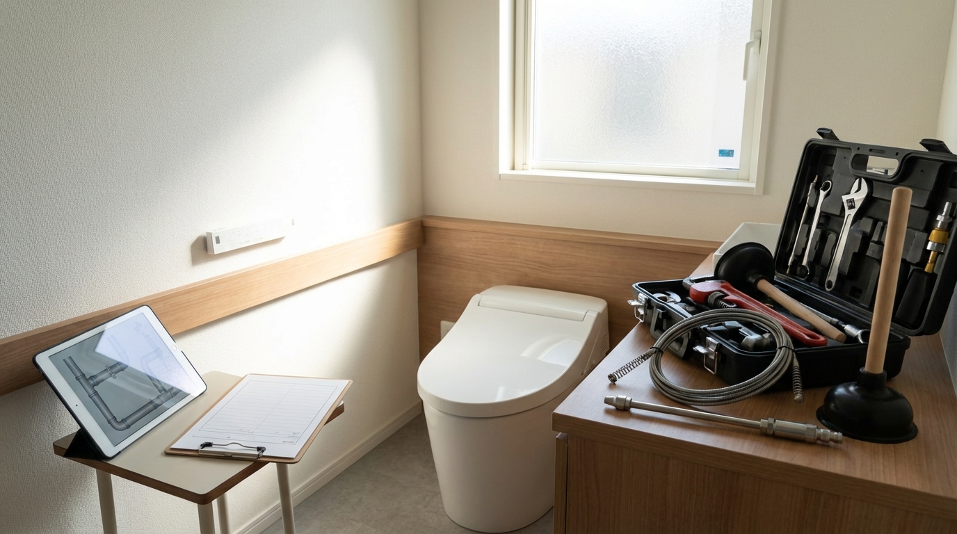 浅口市でのトイレつまり修理修理料金に関する画像