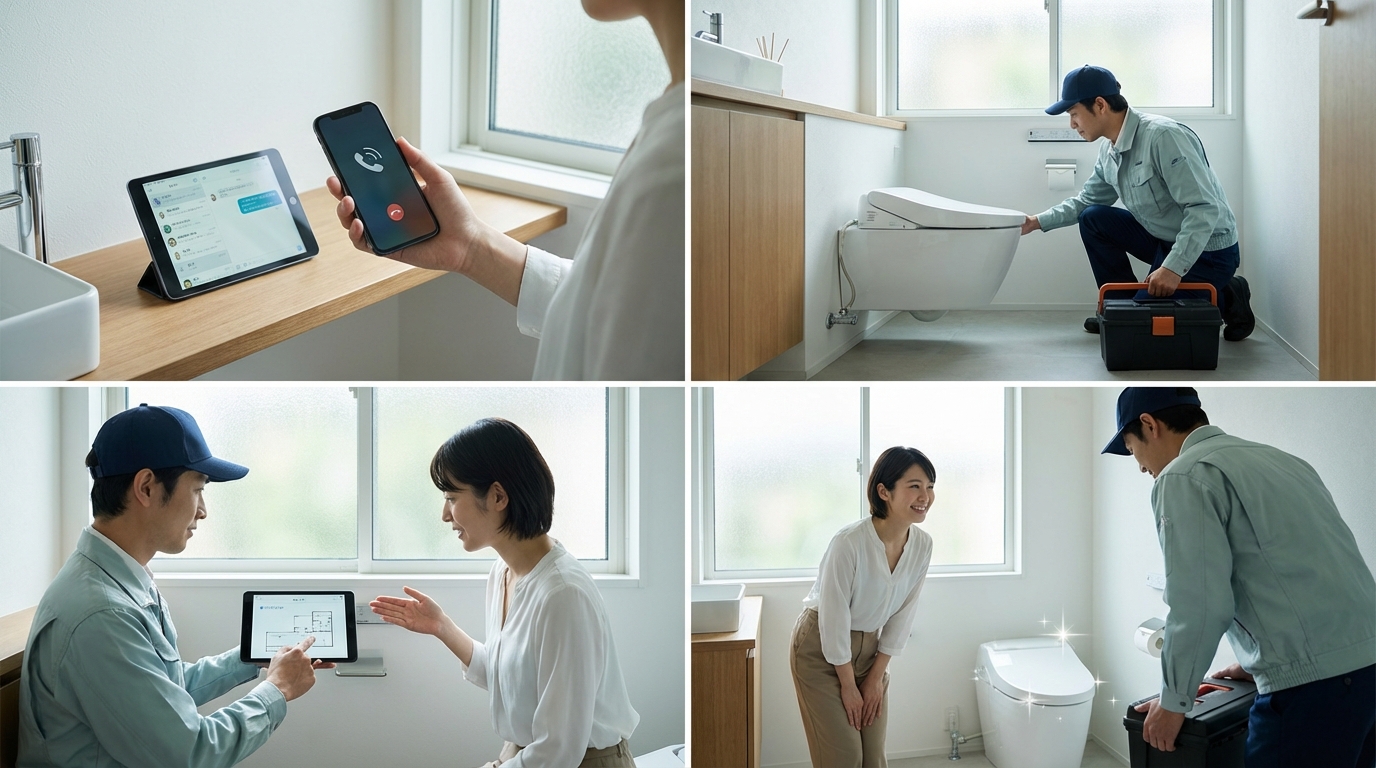 ご依頼から修理完了までの流れに関する画像