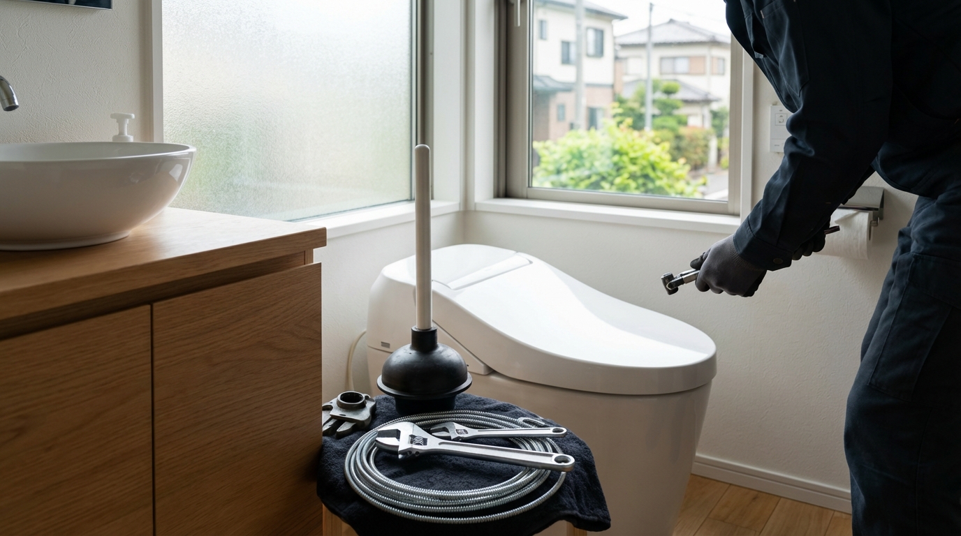 玉野市でのトイレつまり修理修理料金に関する画像