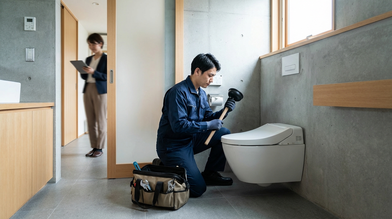 矢掛町でのトイレつまり修理修理料金に関する画像