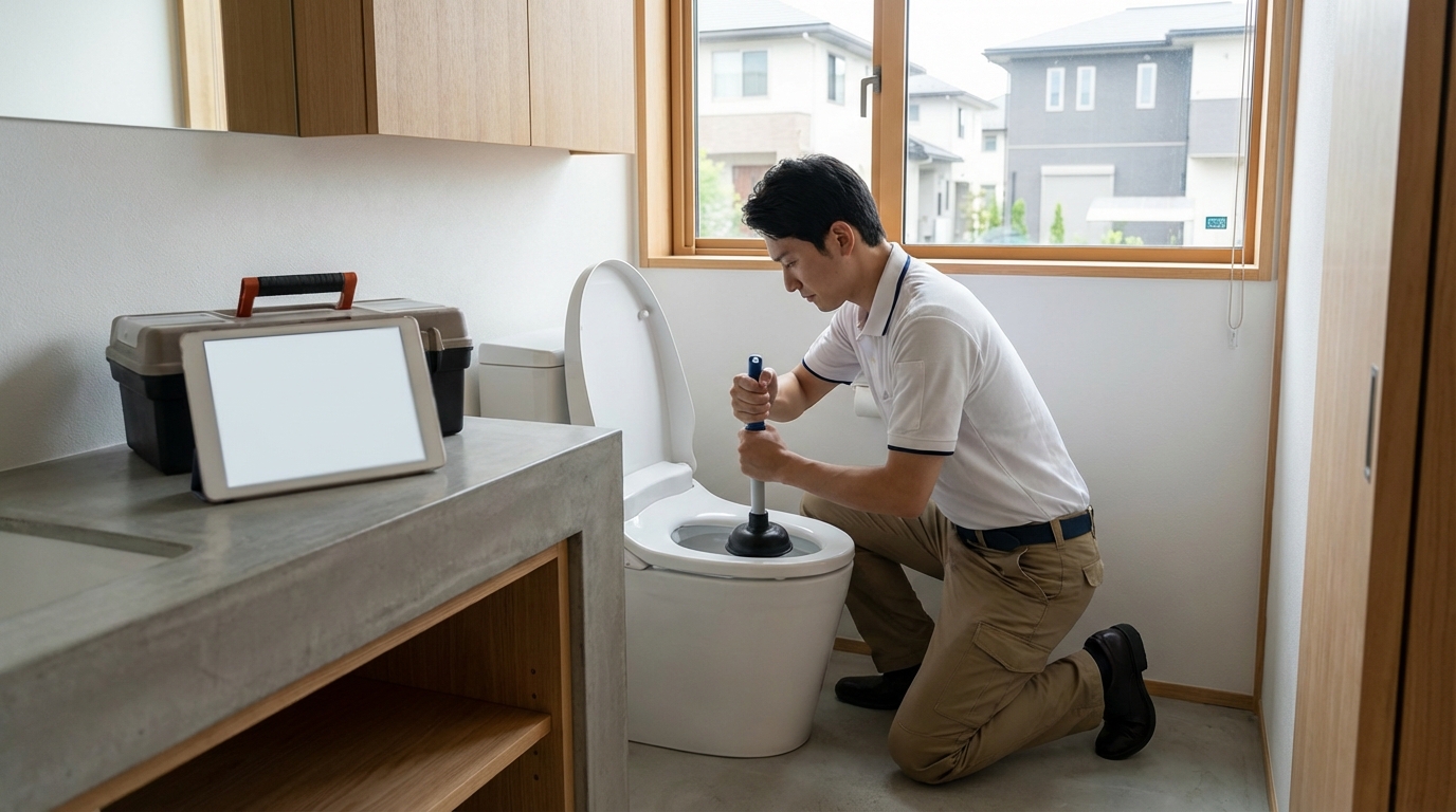 総社市でのトイレつまり修理修理料金に関する画像