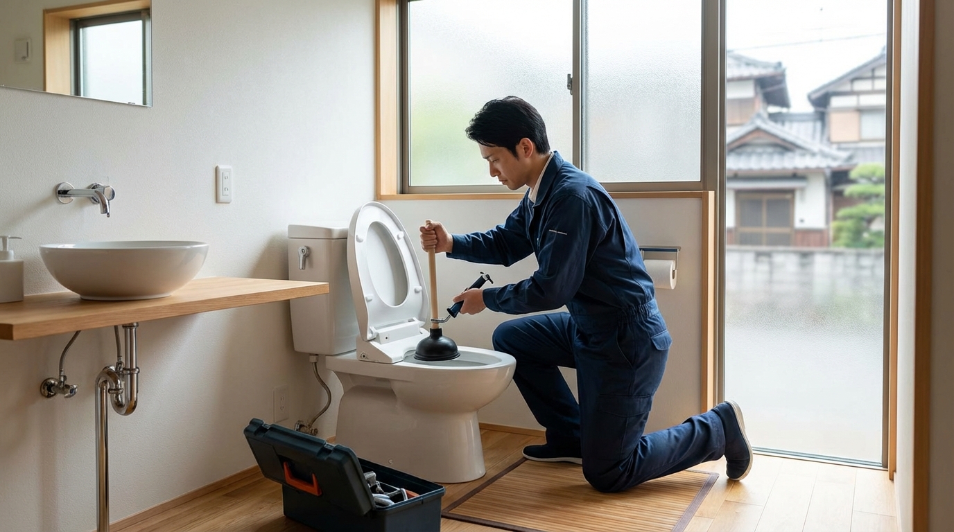苫田郡 鏡野町でのトイレつまり修理修理料金に関する画像
