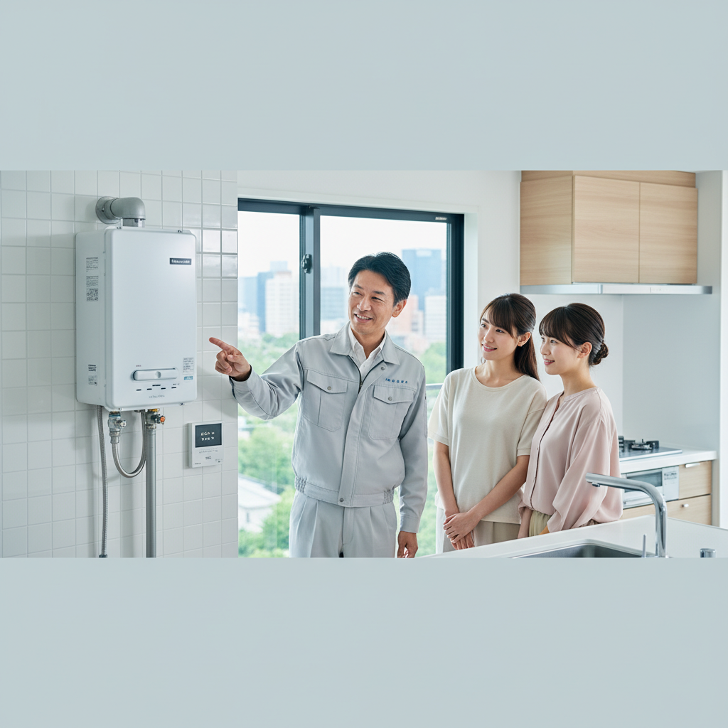 東京ガス給湯器と指定工事店の安心感に関する画像