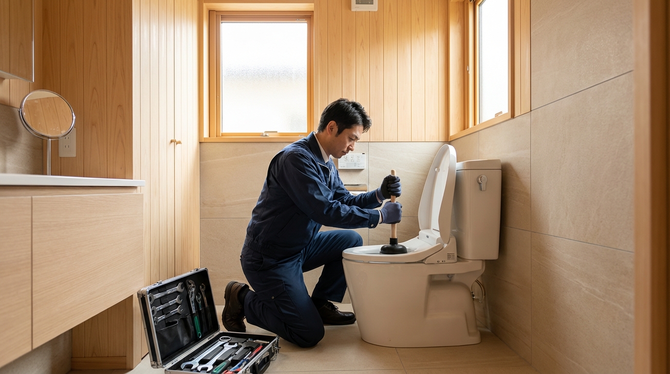 奥州市でのトイレつまり修理修理料金に関する画像