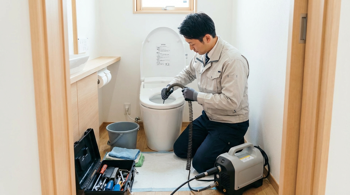 八幡浜市でのトイレつまり修理修理料金に関する画像