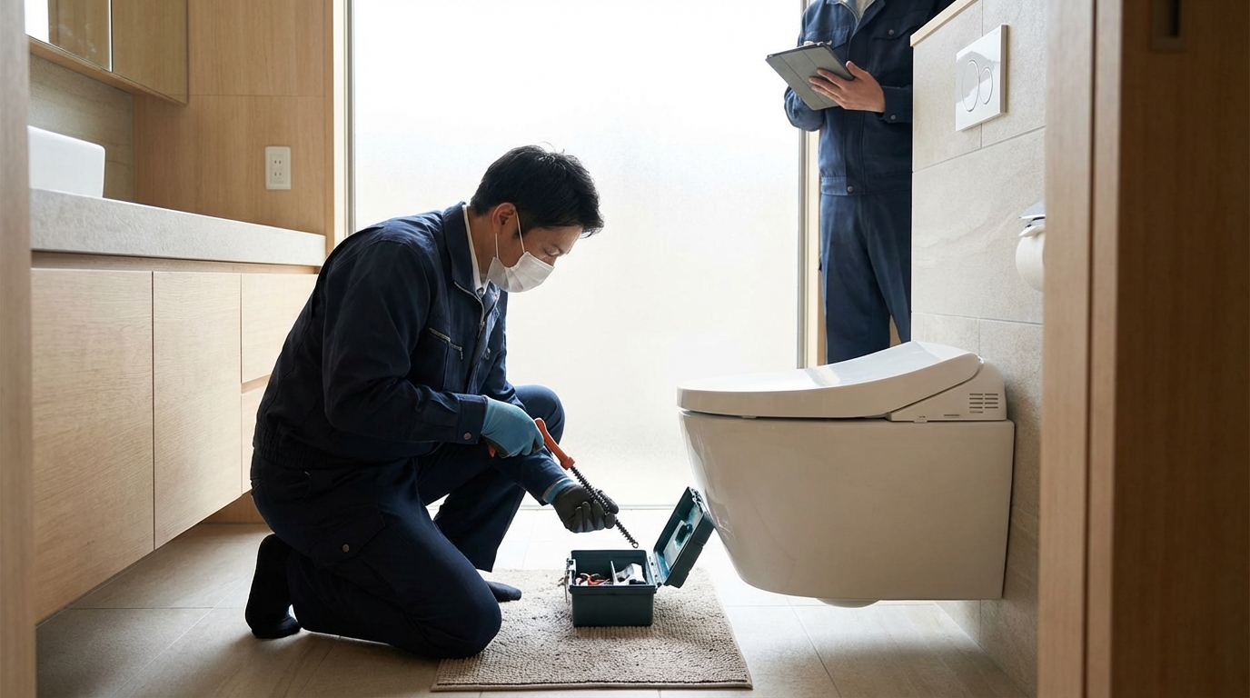 今治市でのトイレつまり修理修理料金に関する画像