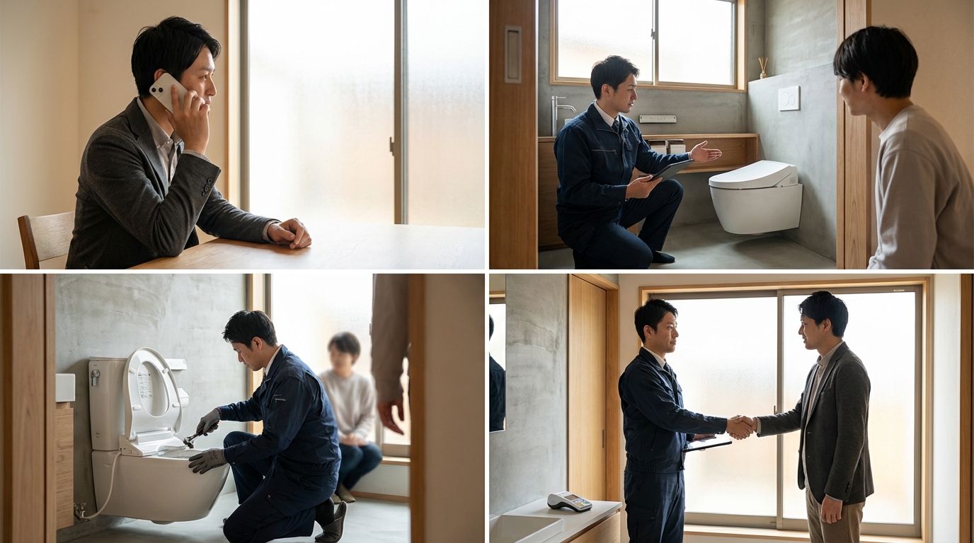 ご依頼から修理完了までの流れに関する画像