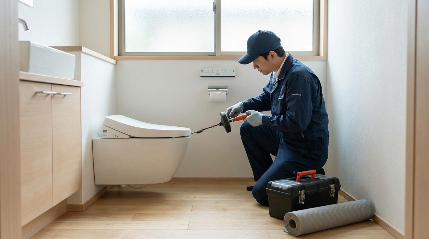 西条市でのトイレつまり修理修理料金に関する画像