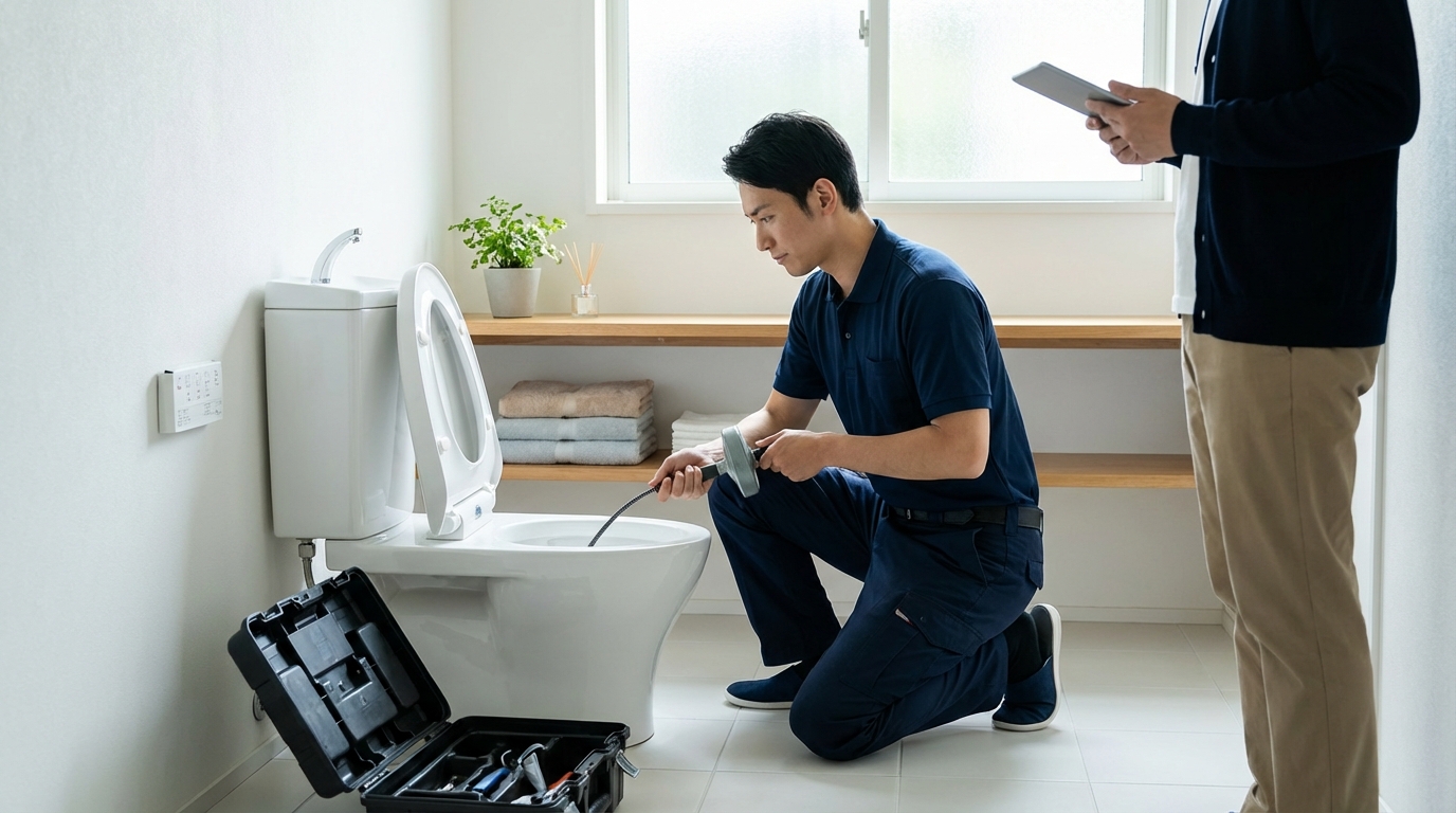 名古屋市中川区でのトイレつまり修理修理料金に関する画像