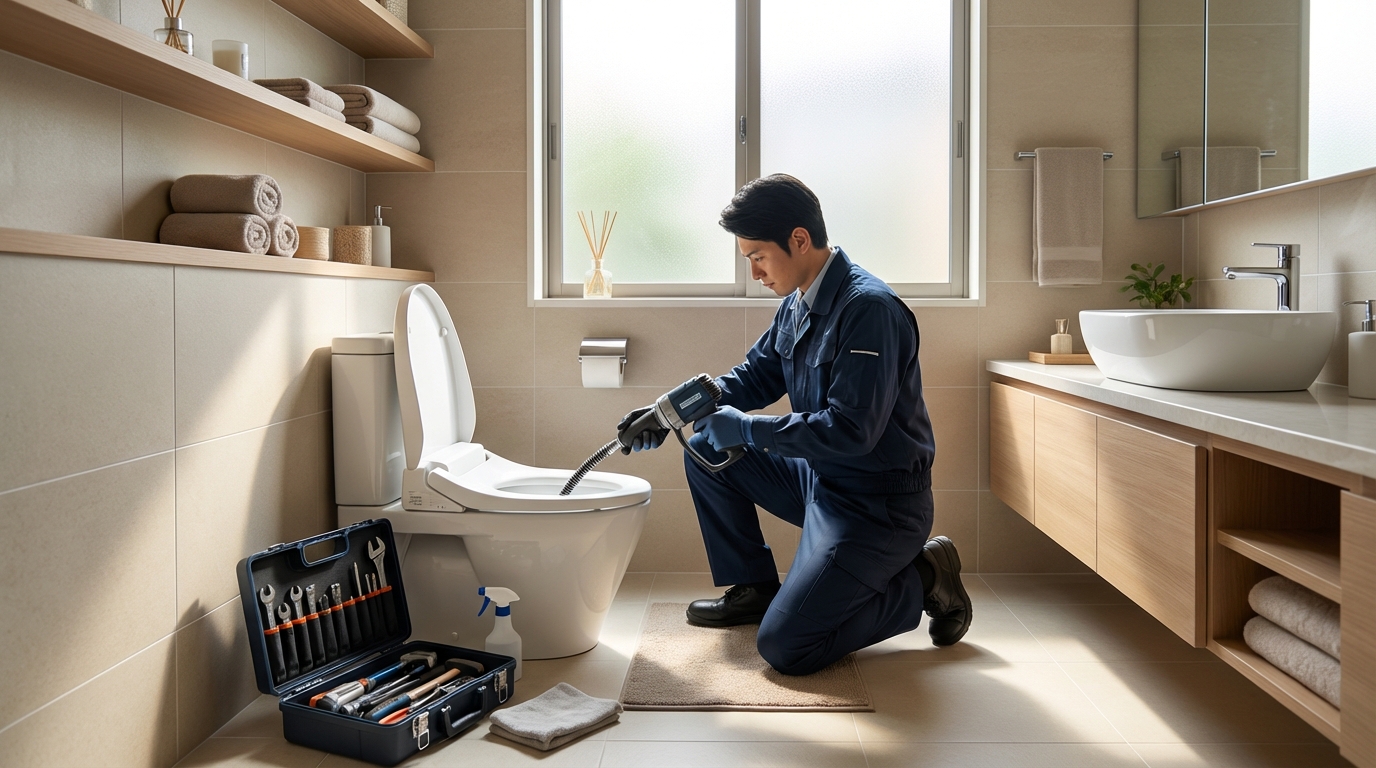 名古屋市天白区でのトイレつまり修理修理料金に関する画像