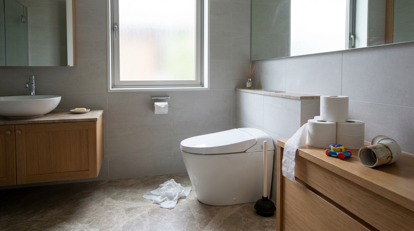 名古屋市港区で最も多いトイレつまり修理のご相談内容に関する画像