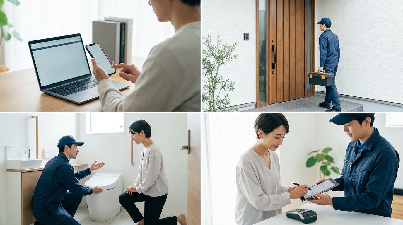 ご依頼から修理完了までの流れに関する画像