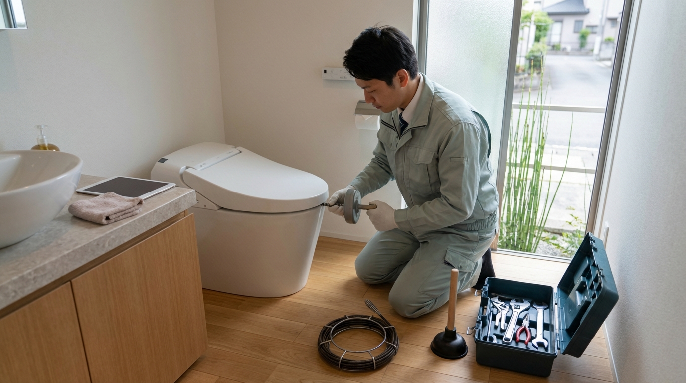 小牧市でのトイレつまり修理修理料金に関する画像