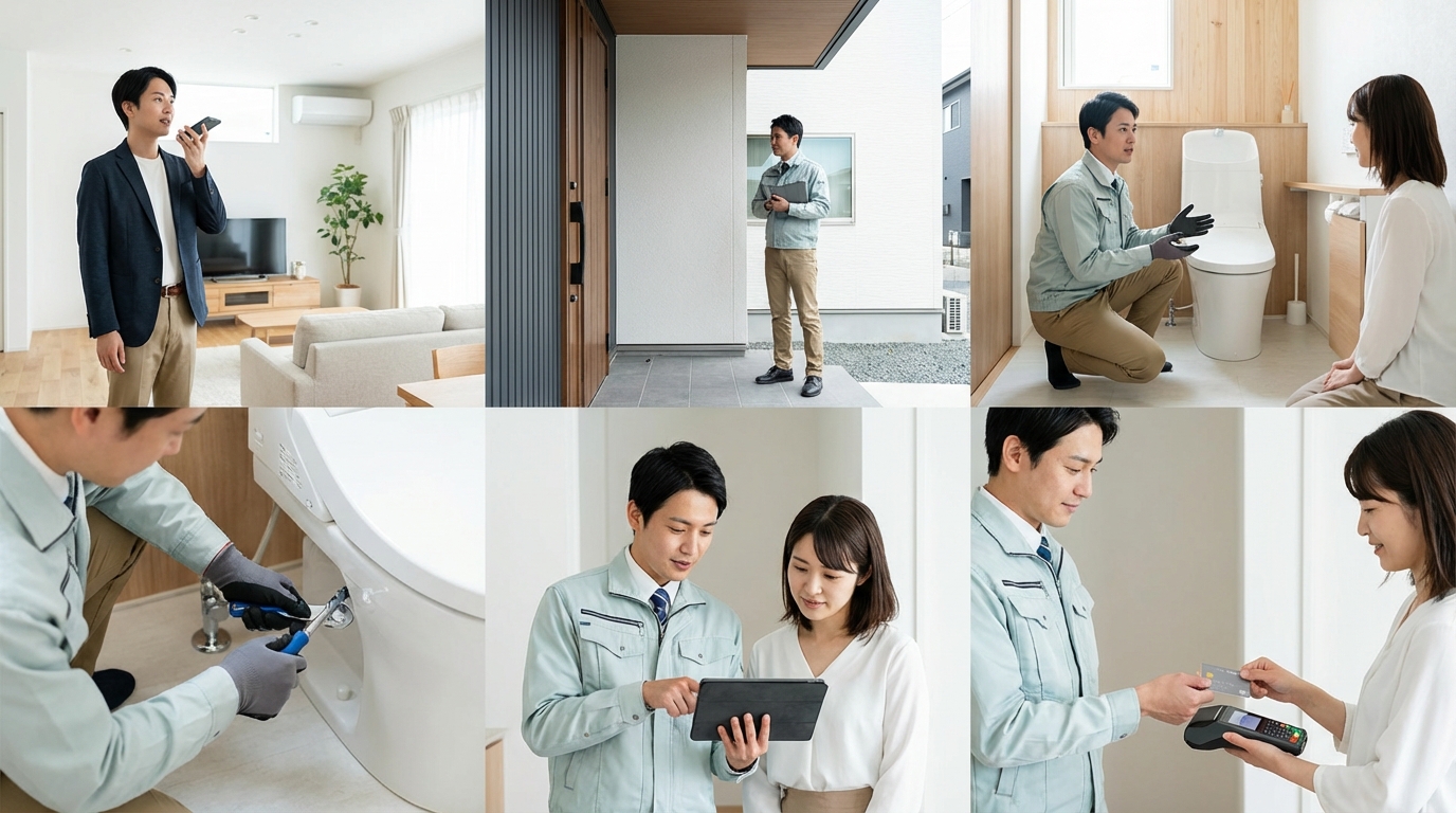 ご依頼から修理完了までの流れに関する画像